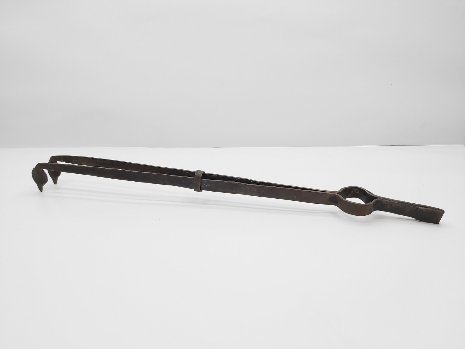 Vintage Iron Fire Tongs Hand Hammered Tongs Fireplace Tool or Stove