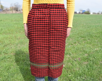 Vintage Wool Apron: Handmade Bulgarian Folklore Dress