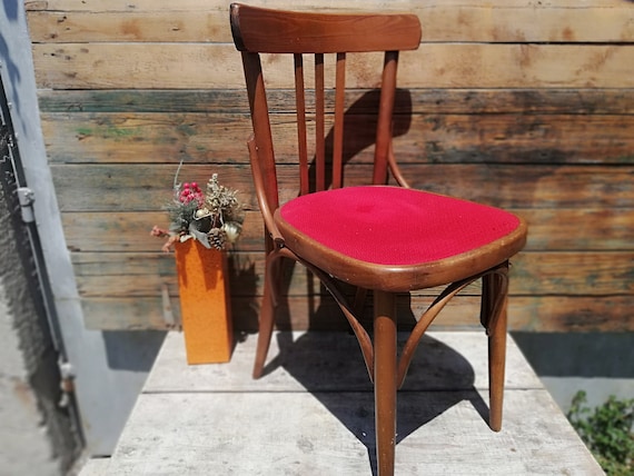 Vintage Wooden Chair From 70s Dining, Used Wooden Upholstered Dining Chairs