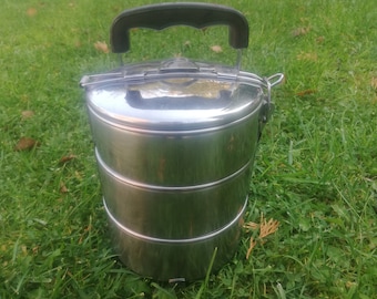 Set De Casseroles Vintage En Aluminium Pour Camping Et Scoutisme - Léger, Complet Avec Couvercles, Marque Taico