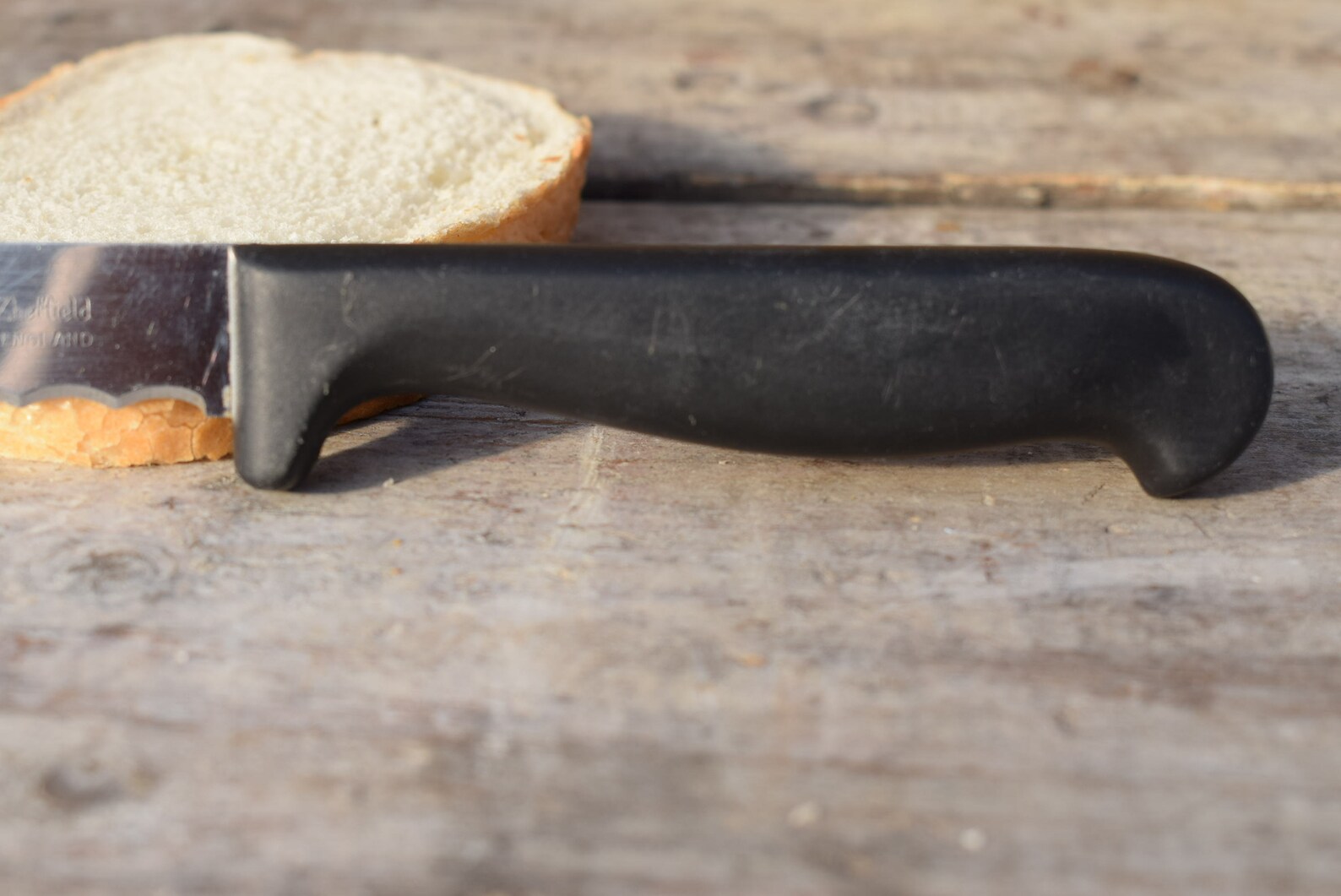 Vintage Bread Knife Knife of Stainless Steel Black Plastic Etsy