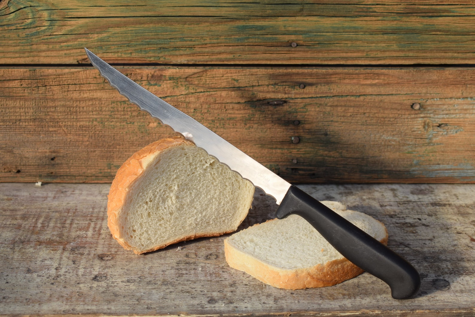 Vintage Bread Knife Knife of Stainless Steel Black Plastic Etsy