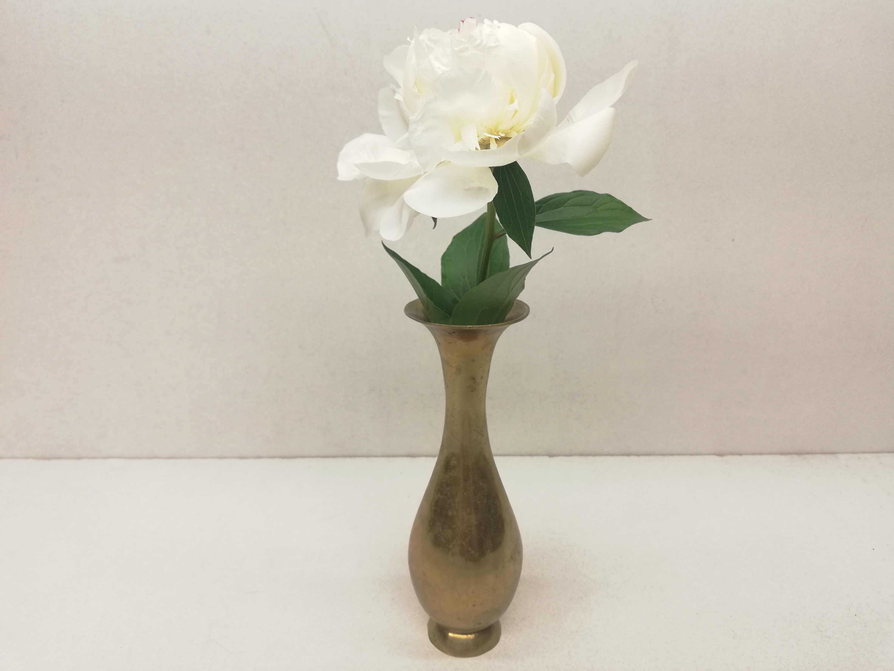 Vintage Small Brass Vase Solid Brass Vase Short Brass Vase Etsy