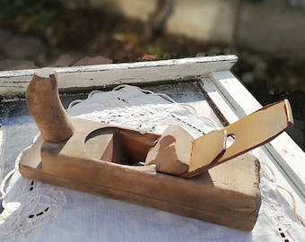 Antique Woodworking Plane Tool: Primitive Farmhouse Decor, Circa 1900s