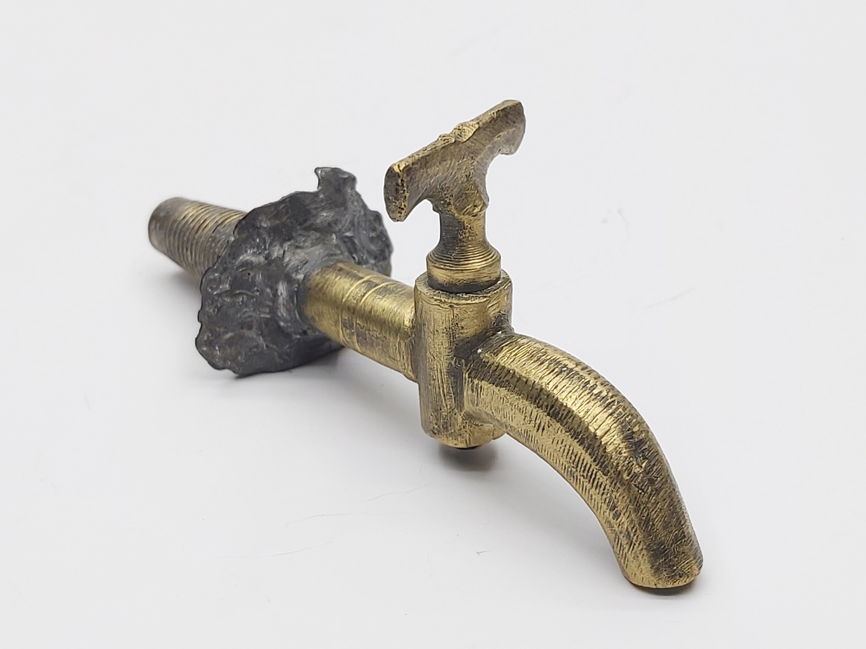 Vintage brass barrel faucet Working wine cask spigot Small barrel