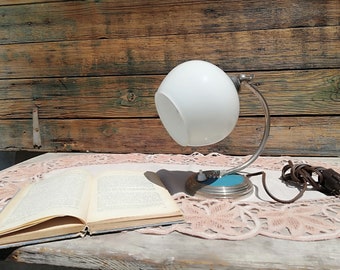 Vintage desk lamp from 50s - Metal night lamp - Lamp made in  USSR - Night lighting for home - Decor for home - Beautiful old night lamp