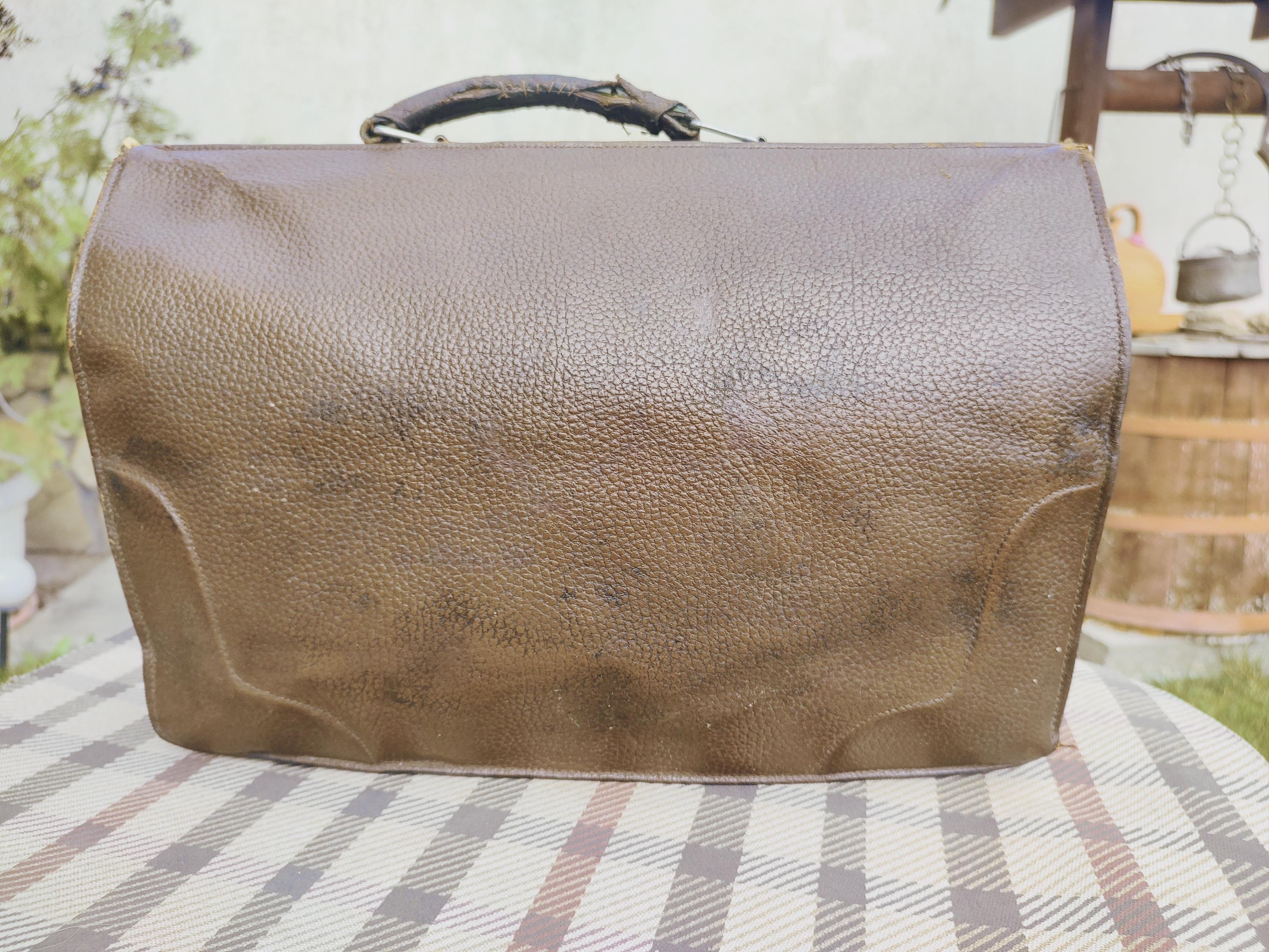 ヴィンテージ風レザードクターバッグ - 1940年代のグラッドストーン