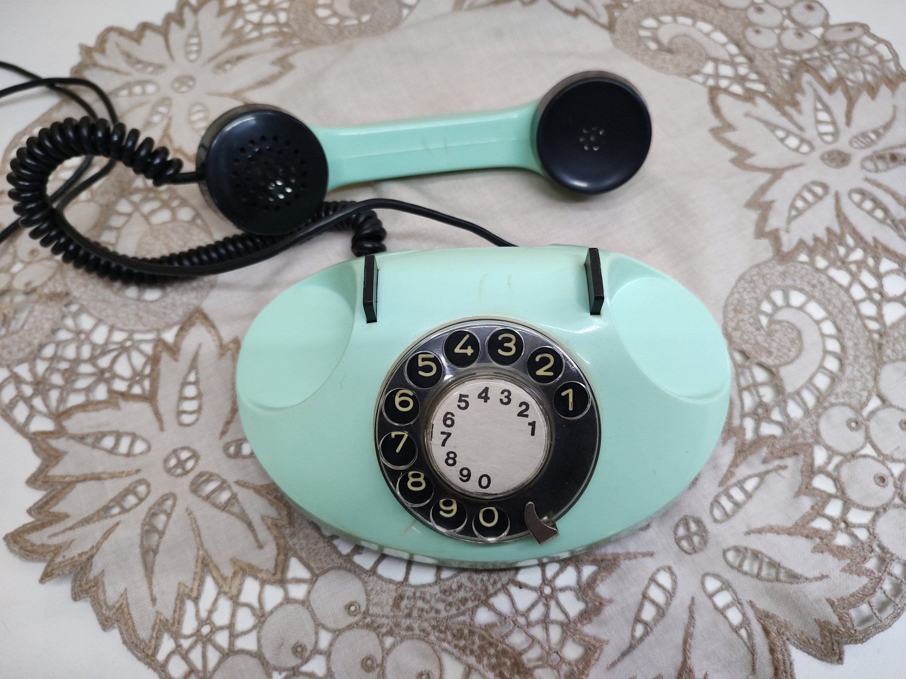 Teléfono antiguo Teléfono vintage Teléfono de disco Estilo victoriano  francés Teléfono rotativo Vintage Decoración retro de la oficina Vintage  Decoración del hogar Teléfono de escritorio -  México