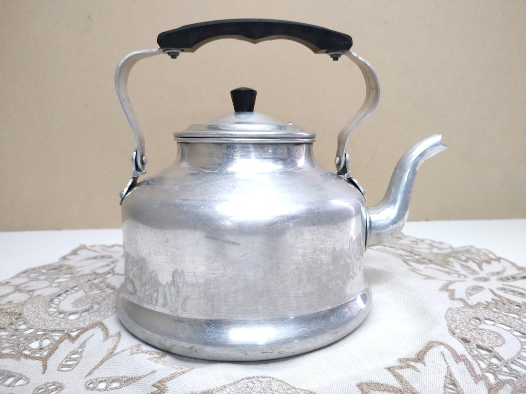 Vintage Aluminium Kettle Cuisine Large Teapot Watering Can Etsy