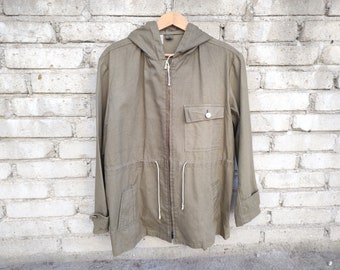 Parka Armee Francaise Coupe Vent 1950s Modele 50 Militaire Chasseur Alpin Anorak Toile Verte a Capuche Made in France Etsy France