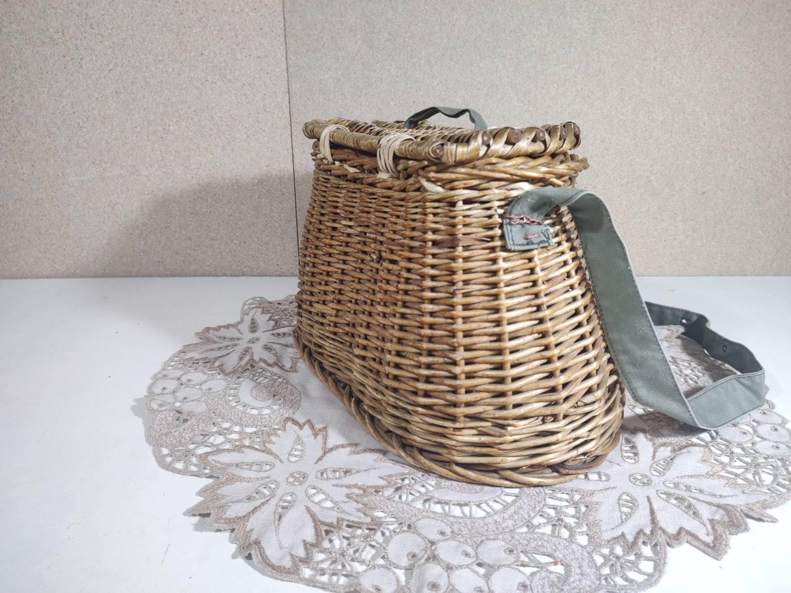 Cage Pêche Truite Perche Panier De Pêche En Osier - 35x24x20