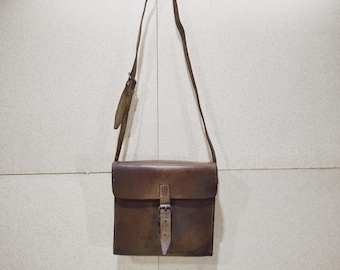 Swiss Army Military Officer Leather Bag Vintage Paramedic 1946