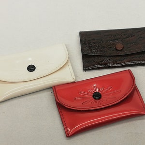 Vintage 60s Coin Purses: Set of Three Retro Pocket Wallets