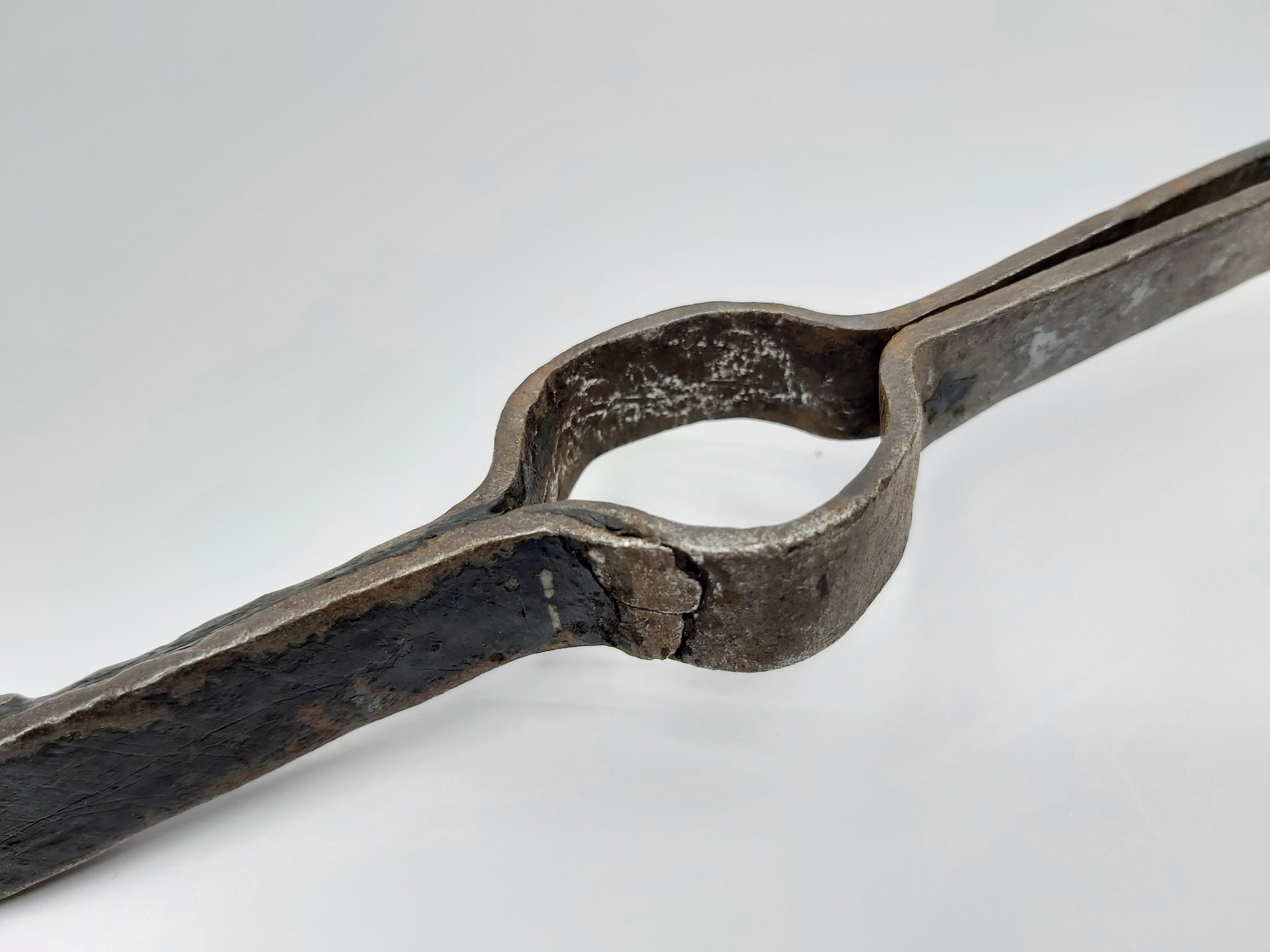 Vintage Iron Fire Tongs Hand Hammered Tongs Fireplace Tool Etsy Australia