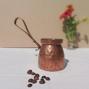 Jezve 6-7 Cups 18 Oz Copper Turka Turkish Coffee Pot Maker Cezve