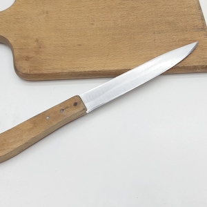 Vintage knife with wood handle - Stainless steel blade - Kitchen knife - Survival knife - Camping hunting knife - Fishing knife - For Men's