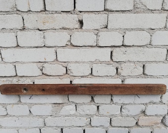 1950s Wooden Spirit Level: Rare Vintage Measuring Tool
