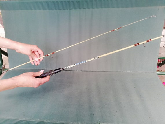 Buy Vintage Japanese Fishing Rod From 70s, Old Fishing Rod From Fiberglass  and Plastic Handle, 65.7 Inches 167 Cm Fishing Rod, Fishing Rod Online in  India 