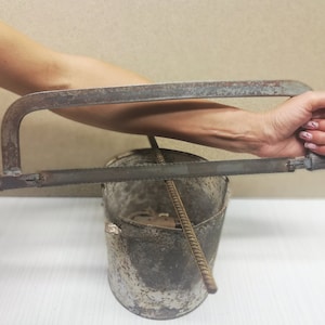 Vintage Hacksaw: Metal Cutting Hand Tool, 1950s Craft Decor