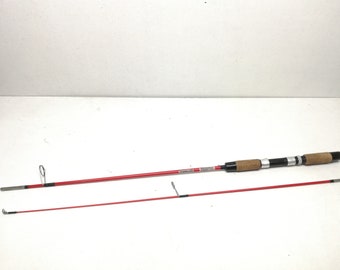 Vintage fishing pole GERMINA - Fishing rod cork handle - German fishing rod of 2 parts - 65'' Light fly fishing - Old fishing stuff 1970's