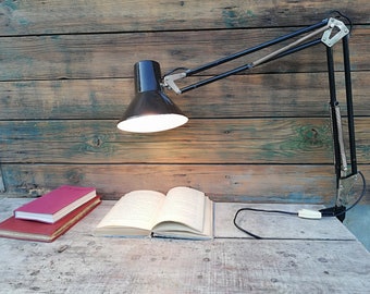 Vintage night lamp - Desktop lamp - Work desk lamp - Metal extensible lamp - Night work light - Night lamp from 60s - Retro night lamp