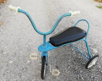 Childrens bicycle - Vintage bicycle from 60s - Children's tricycle - Metal bike - Tricycle children's bike - Kid's games - Children's gift