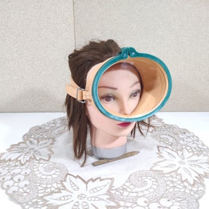 Vintage rubber scuba mask* Retro diving mask* Adjustable swimming goggles* Underwater mask* Swimming mask* Bulgarian diving accessory 1970s