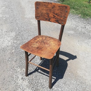 Sedia vintage in legno degli anni &#39;50 - Sedia da cucina - Mobili da cucina antichi - Arredamento agricolo - Arredamento per una vecchia casa - Sedia retrò - Collezionismo