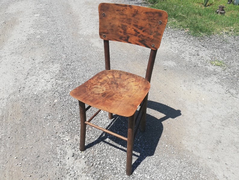 Vintage Wooden Chair From 50s Kitchen Chair Old Kitchen - Etsy