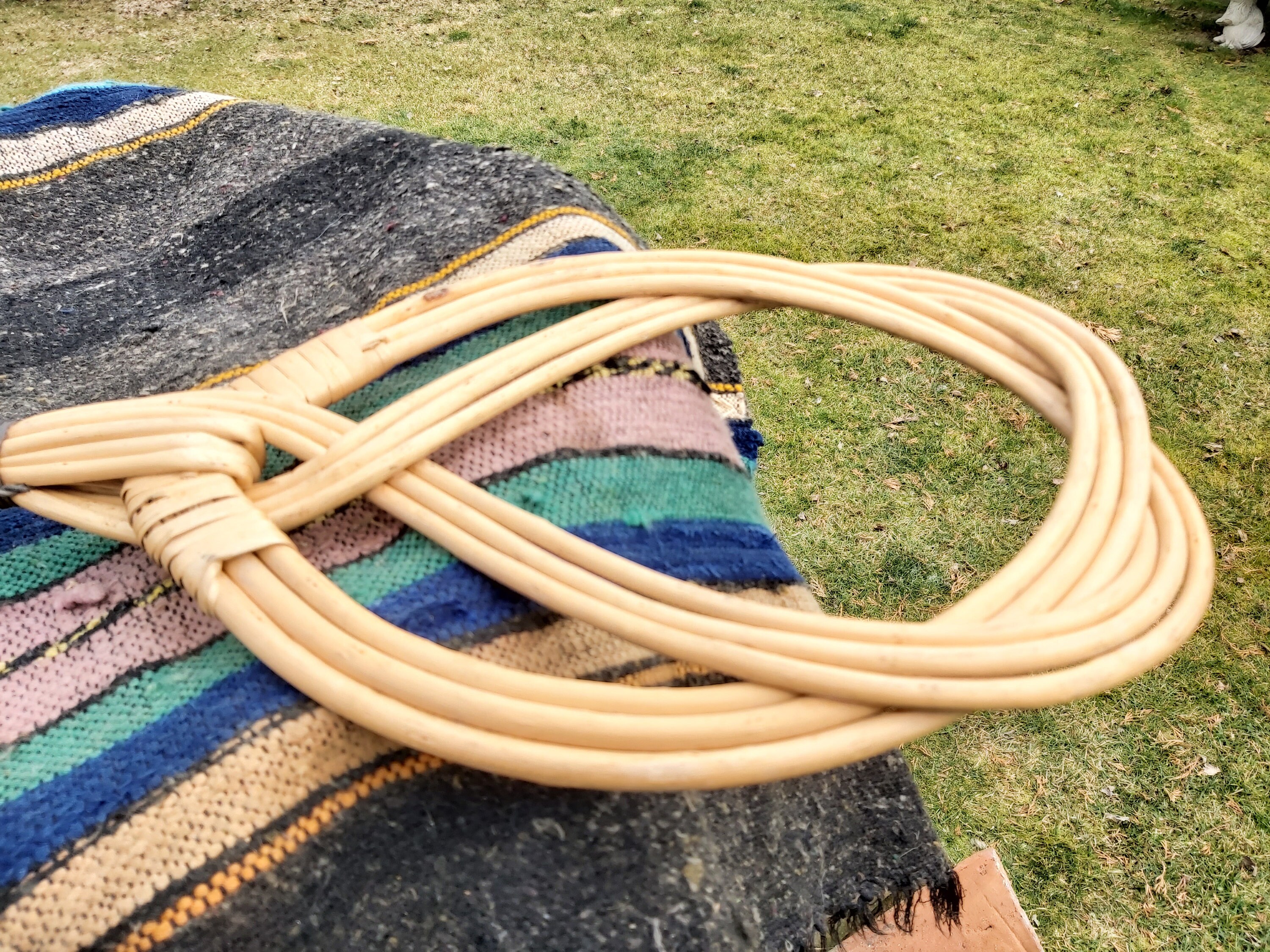 Rattan carpet beater Handmade braided beater Woven rug Etsy