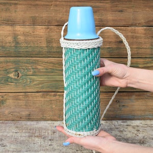 Vintage тhermos - Vacuum flask - Metal tourist thermos - Vacuum flask for cold and hot drinks - Thermos for travel - Old camping equipment