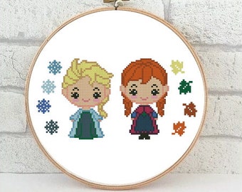 Elsa Cross Stitch Etsy