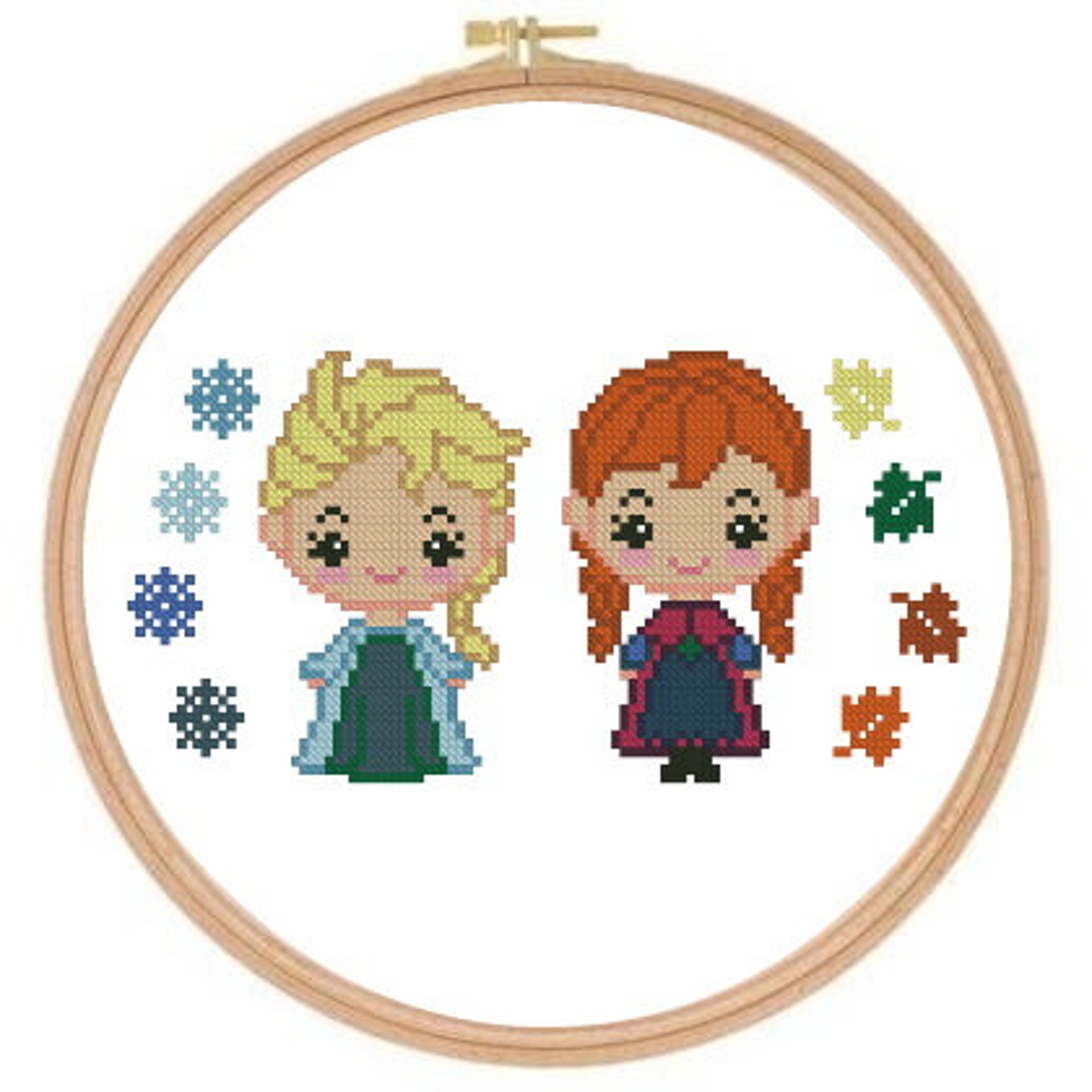 Frozen cross stitch Disney cross stitch Anna cross stitch Elsa Etsy