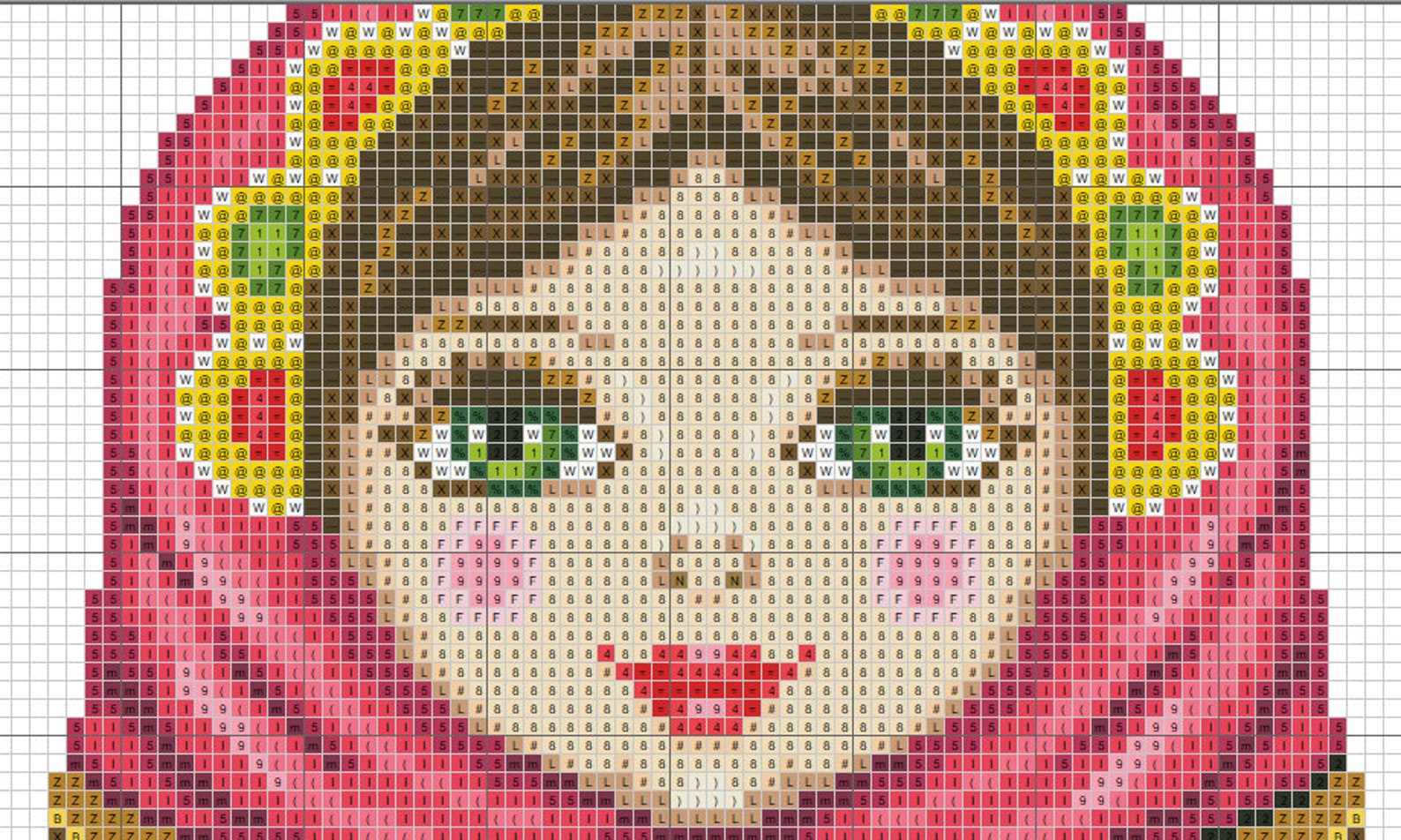 Matryoshka summer cross stitch Russian doll cross stitch Etsy