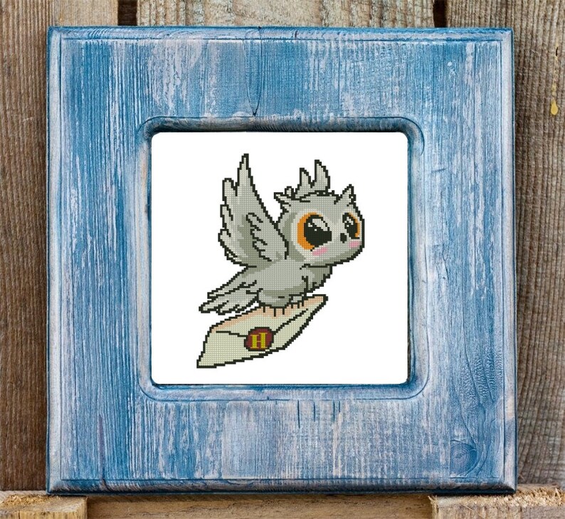 Harry Potter Cross Stitch Pattern Owl Wizard Fantasy Modern | Etsy