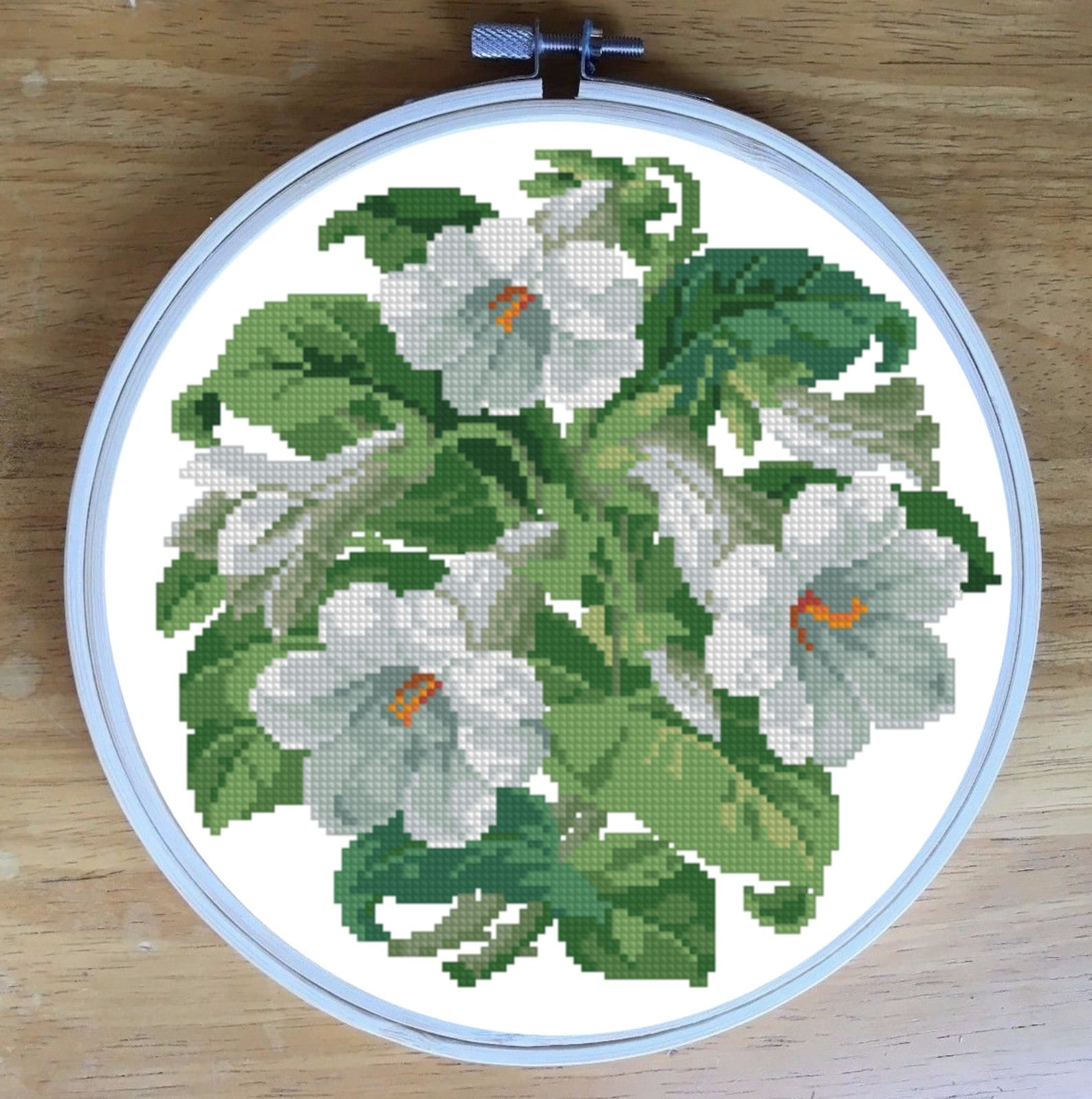 Retro lilly cross stitch pattern Flower cross stitch Classic | Etsy