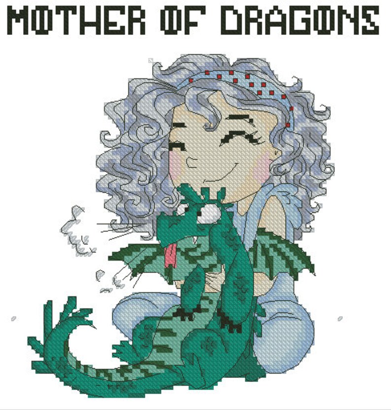 DAENERYS TARGARYEN cross sitch Game of Thrones cross stitch Etsy