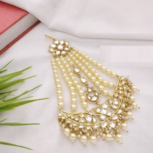 Kundan Jhoomar / Pakistani Bridal Passa / Kundan Jhumar / Sabyasachi Kundan Jhoomar / Passa Maang Tikka / Designer Indian Wedding Jewelry
