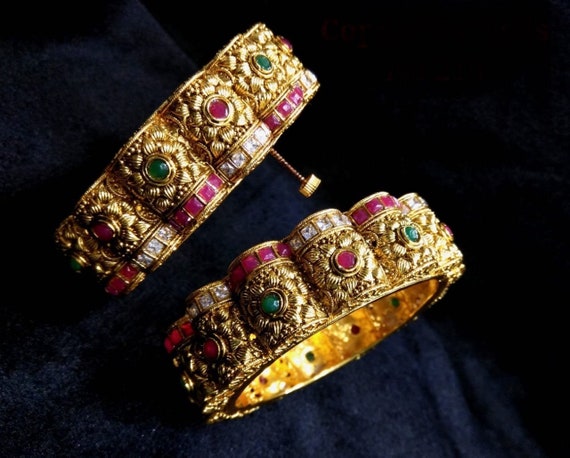 Kundan 2024 meenakari bangles