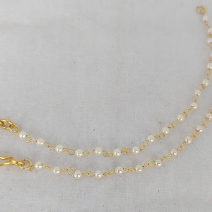 Ear Chain/ Single Line Pearl Earring Support Chain / Two Line Rajwadi Earrings Support Chain/ Triple line Kaan Chain/ Earring Sahara/Maatal