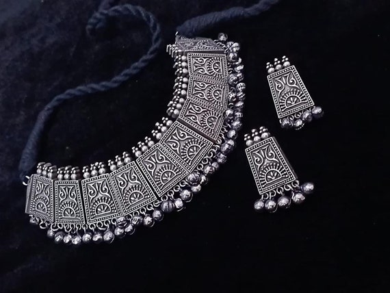German silver choker best sale necklace