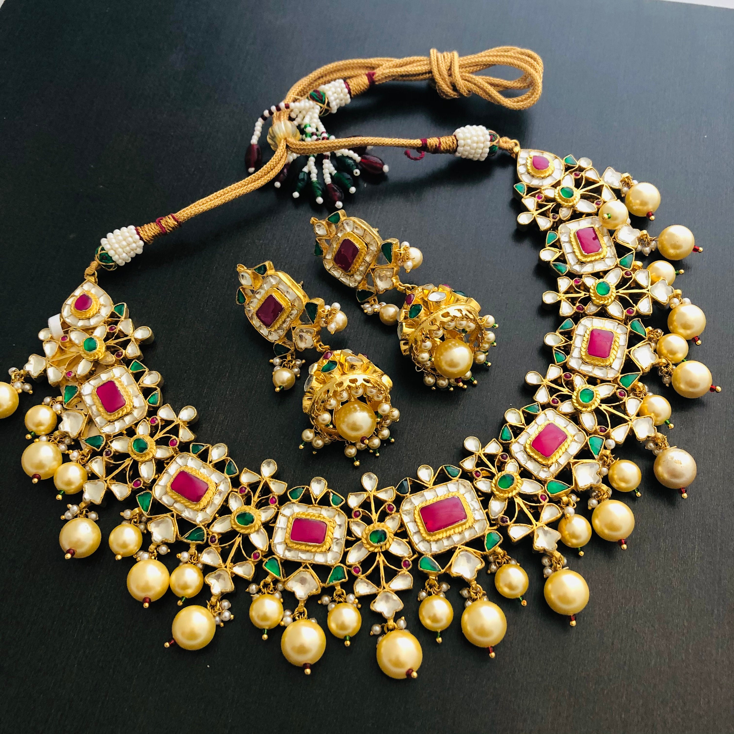 Sabyasachi Kundan Necklace/ Bridal Ruby Kundan Necklace/ Etsy