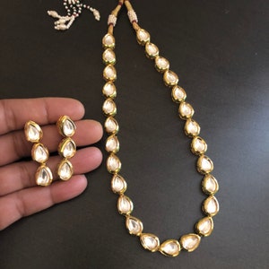 Kundan Necklace/ Golden Meenakari Necklace/ Kundan Necklace/ Bridal Kundan Necklace/ Kundan Jewelry/Indian Wedding/Kundan Meenakari necklace