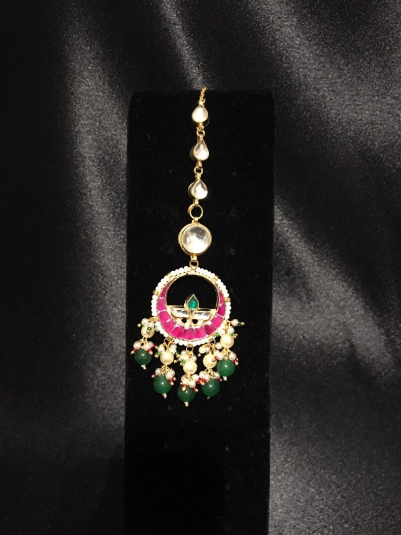 Sabyasachi Kundan Polki maang mang tika jewelry wedding jewelry @AryaFashions