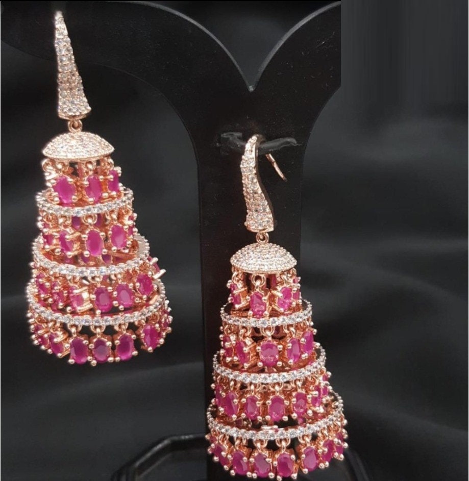 Tanishq diamond shop earrings jhumka