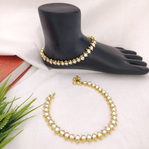 Kundan Payal/ Kundan Anklets/ Indian Payal/ Indian Anklets/ Polki Payal/ Pajeb/ Indian Jewelry/ Indian Bridal Payal
