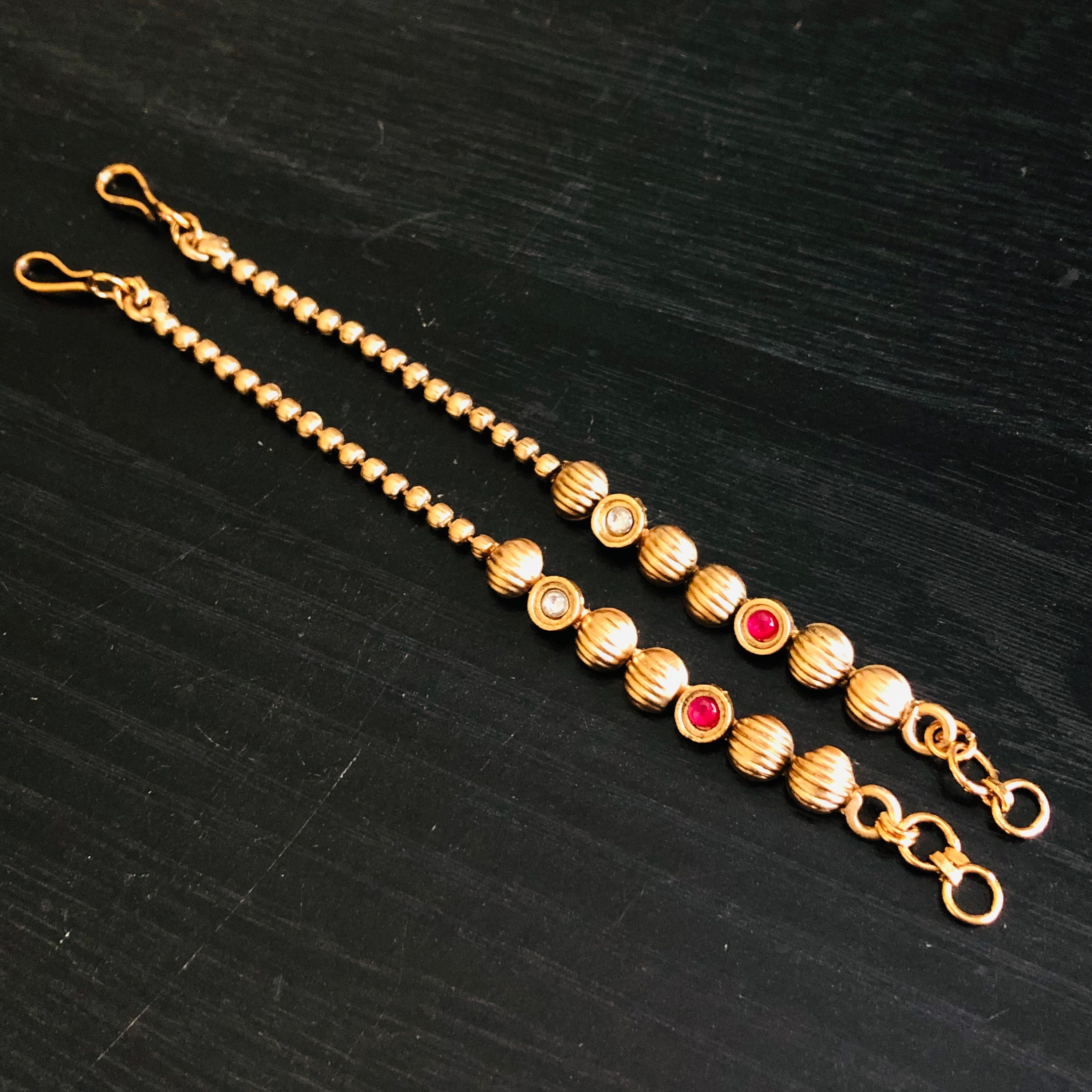 Earring Support Chain Golden Ear Chain Indian Earrings Support