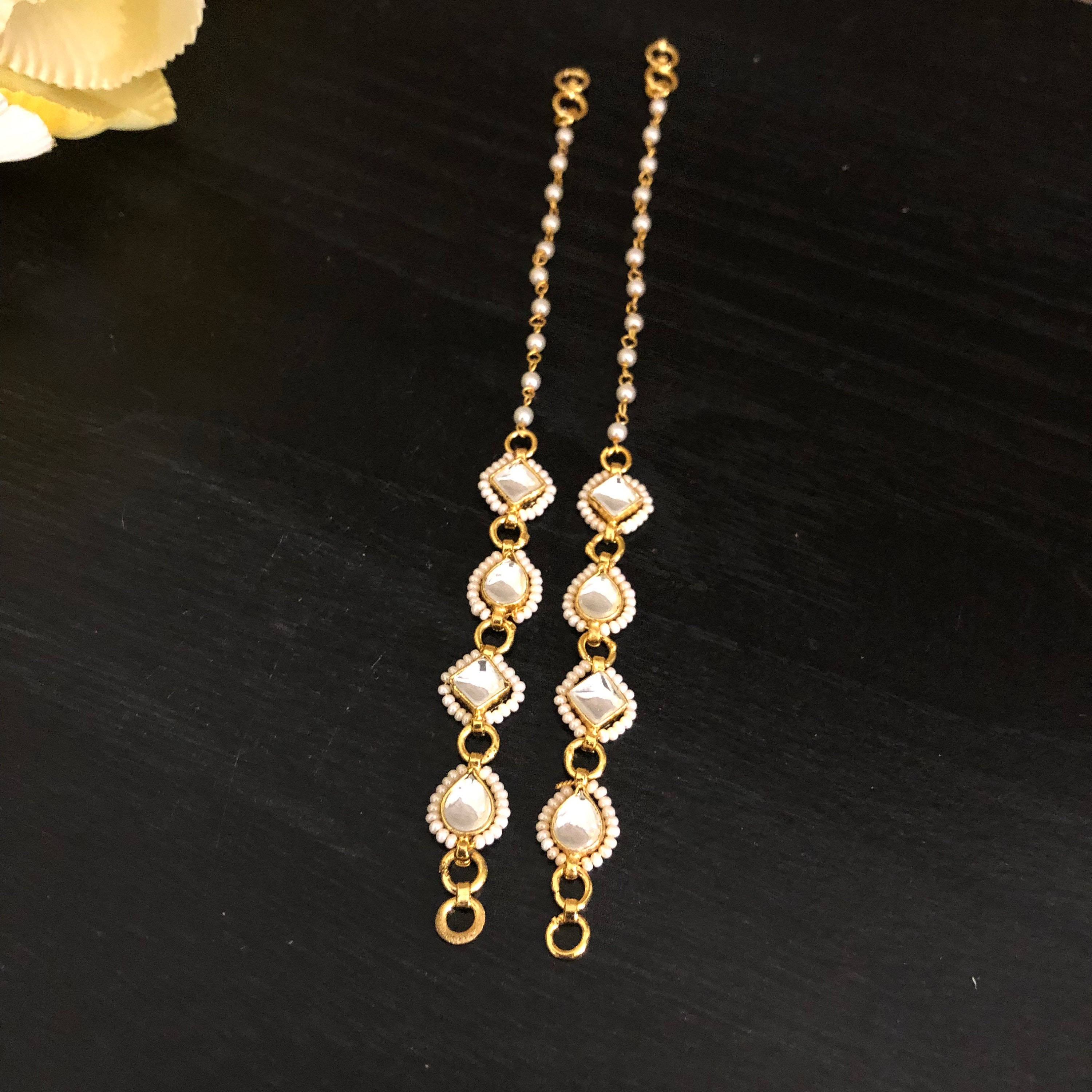 Pacchi Kundan Earring Support Chain 