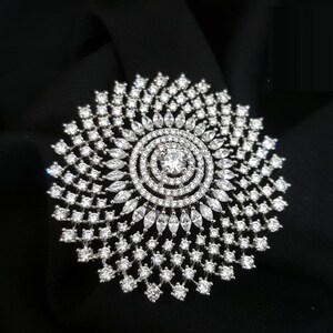 Designer Cubic Zirconia Ring / Large CZ  Cocktail Ring / Silver Cocktail CZ Ring /Bridal Statement Ring /American Diamond Ring