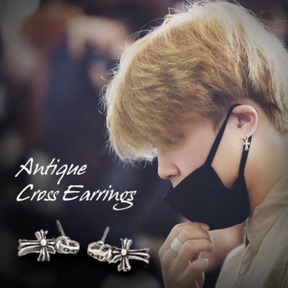 Bts Park Jimin Kpop Cross Earring Blood Sweat Tears Mv Etsy